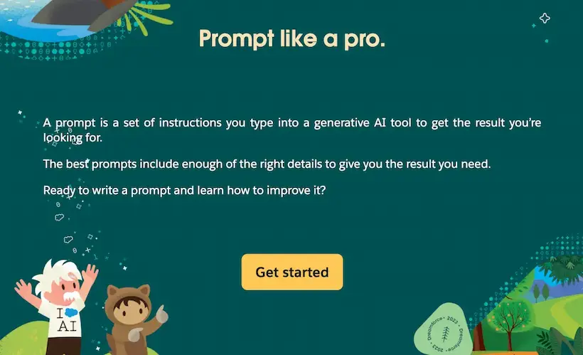 Landing page of Salesforce EinsteinGPT activation site