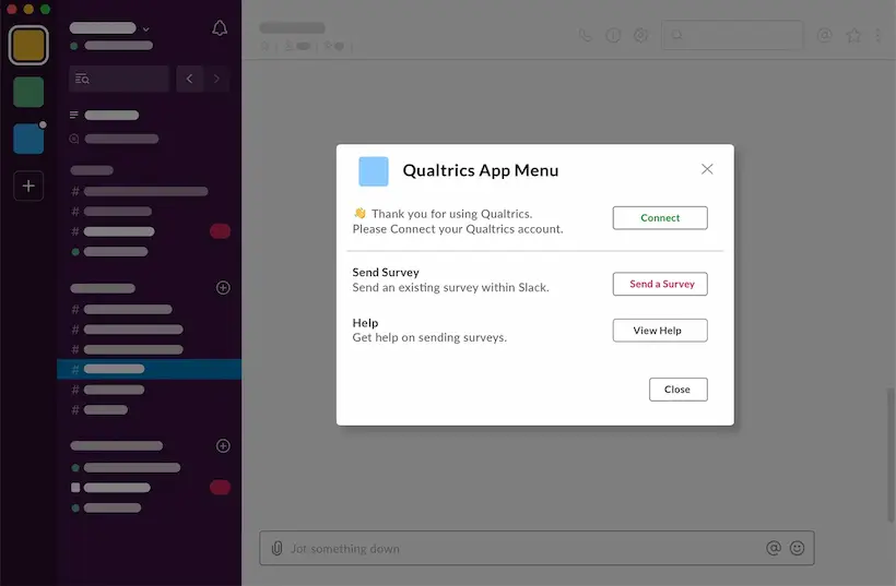 Example of Slack Bot internal tool